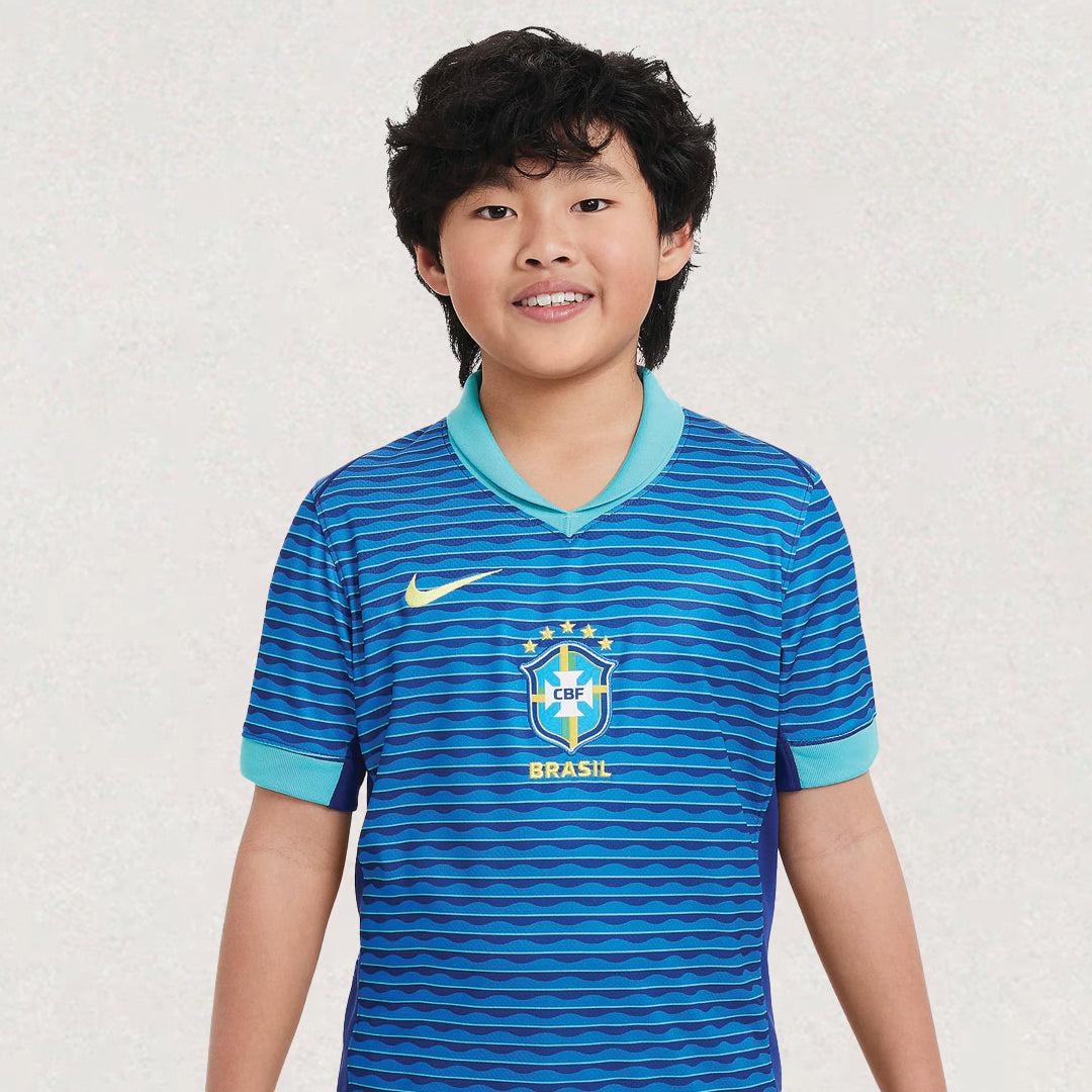 Brazil 2024 Away Kids Jersey