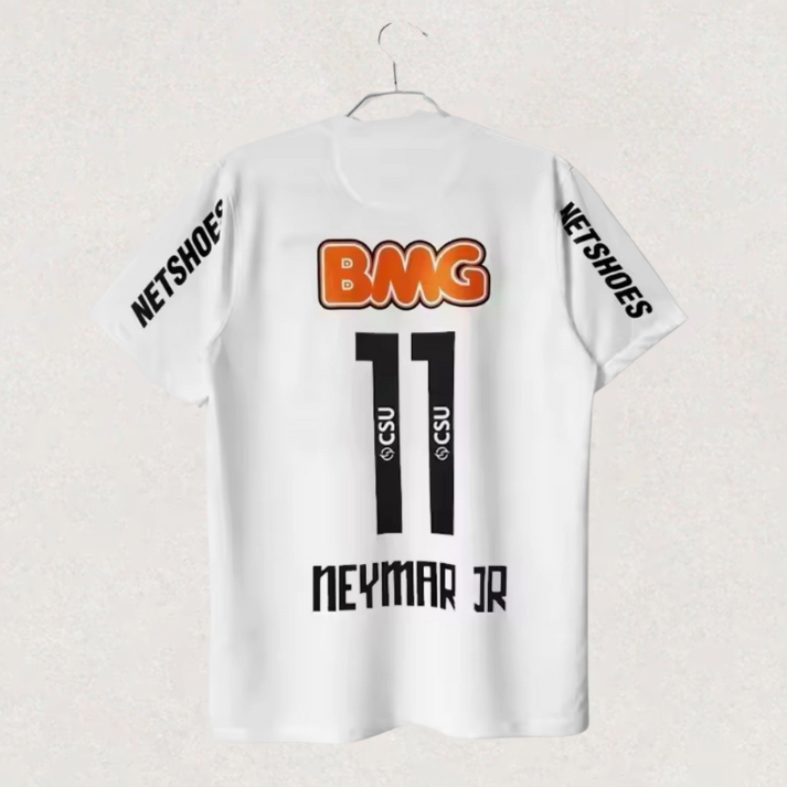 Santos Football Shirt 2012 Home White Retro Jersey | Neymar JR 11