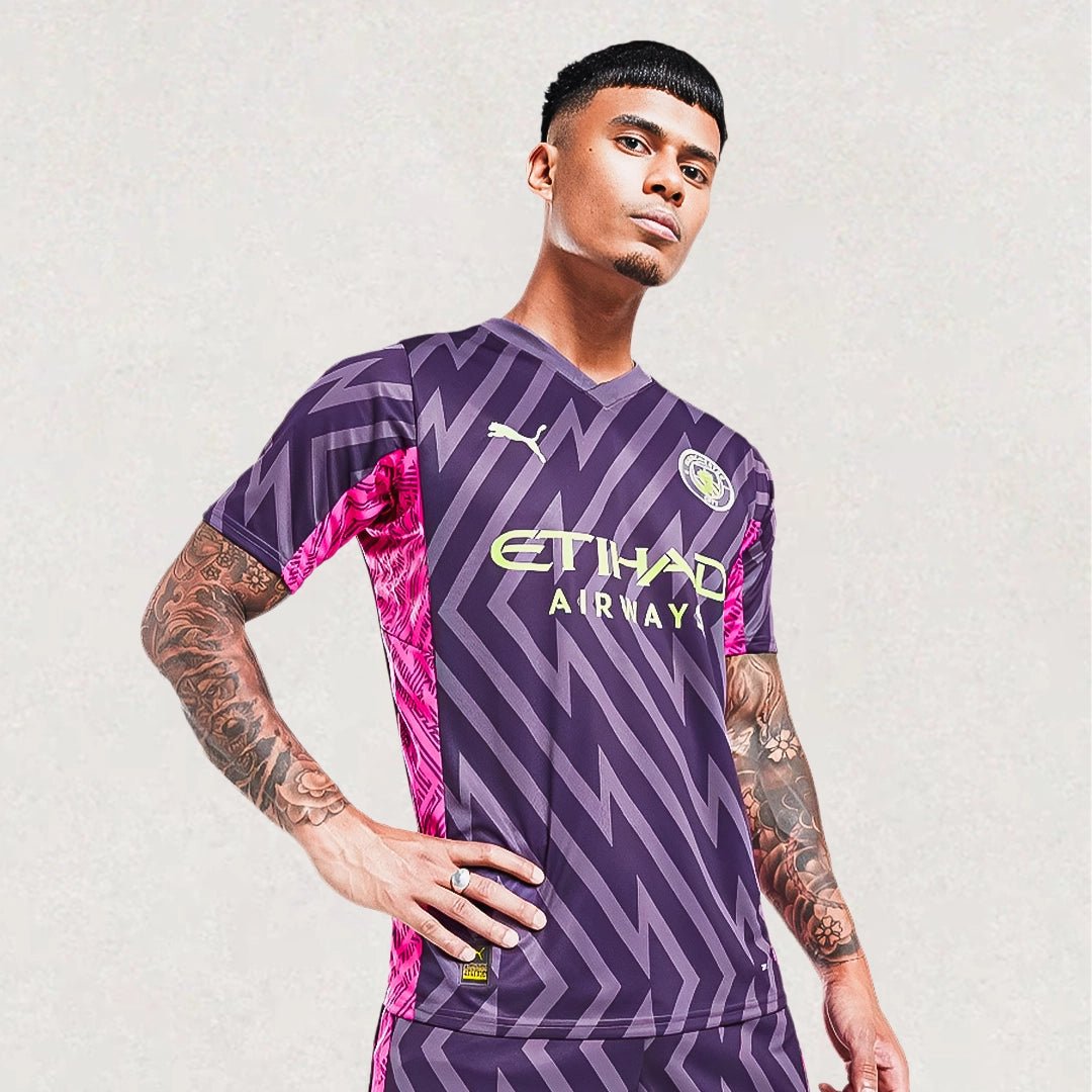 Manchester City Purple Charcoal-Ravish Goalkeeper 23/24 Jersey - Goal Ninety