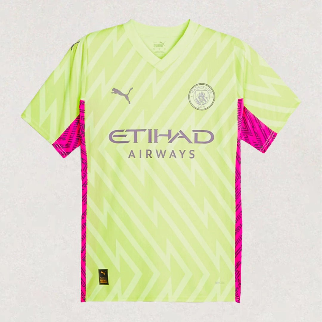 Manchester City Purple Fast Yellow-Ravish Goalkeeper 23/24 Jersey - Goal Ninety